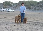 Urlaub 2005 - Am Strand - Claudia mit Jade & Topas (rechts)